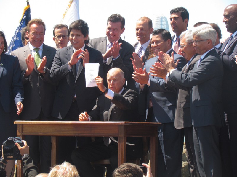 It's signed! California's cap-and-trade law is officially extended through 2030. Photo: Melanie Curry/Streetsblog