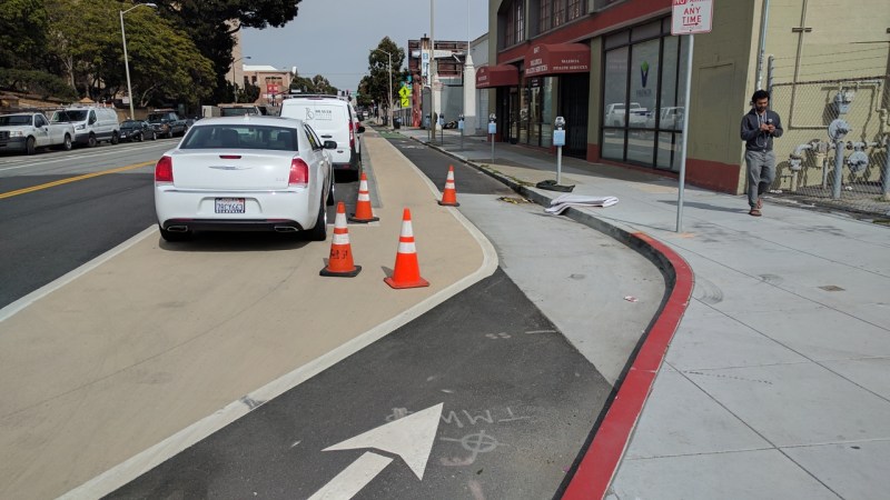 Eyes on the Street: Valencia Protected Bike Lane