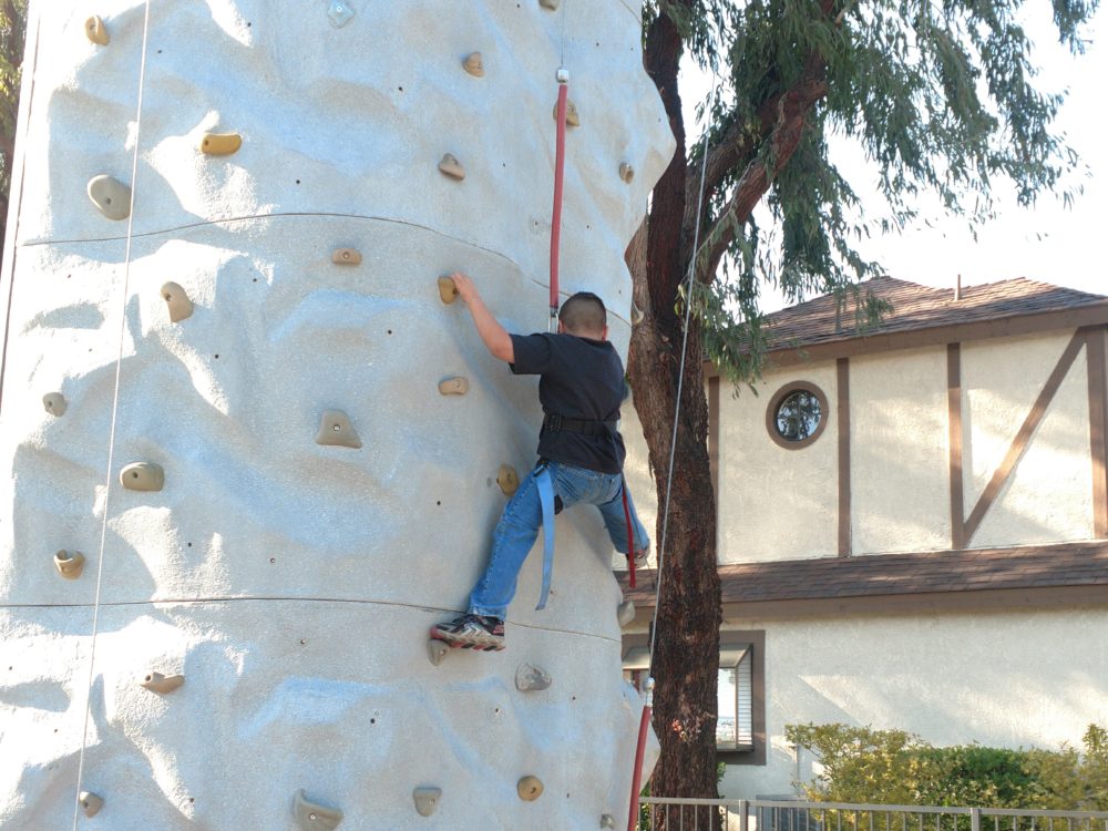 Rock climbing on Acacia Parkway.