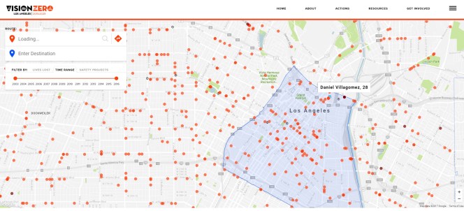 L.A. Debuts New Interactive Vision Zero Map