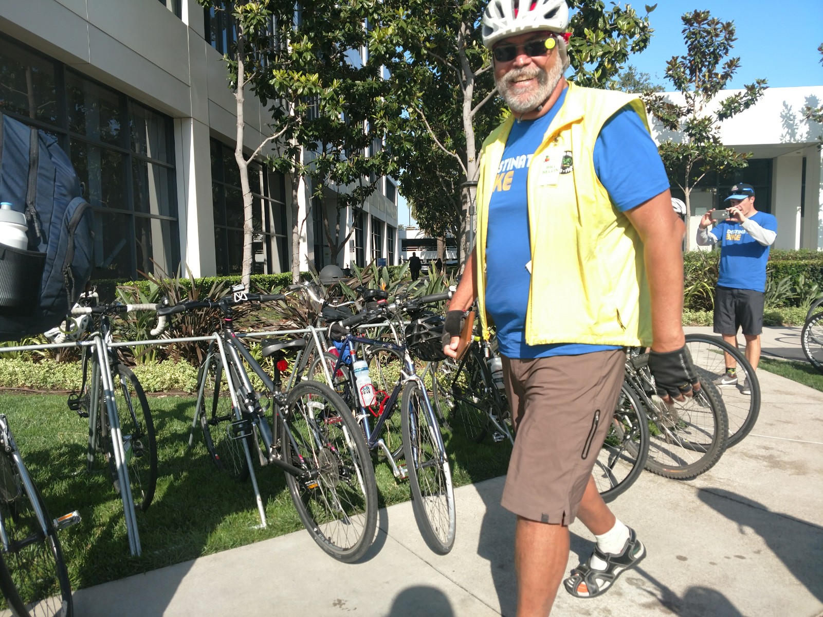 Orange County Bicycle Coalition member Bill Sellin helped lead this year's bike rally ride.