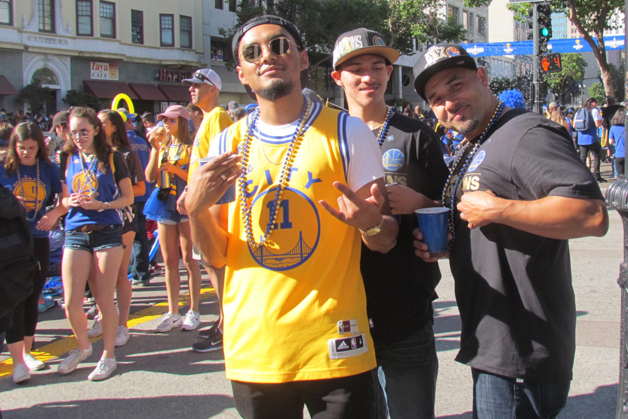 Lots of Oakland pride and high spirits.