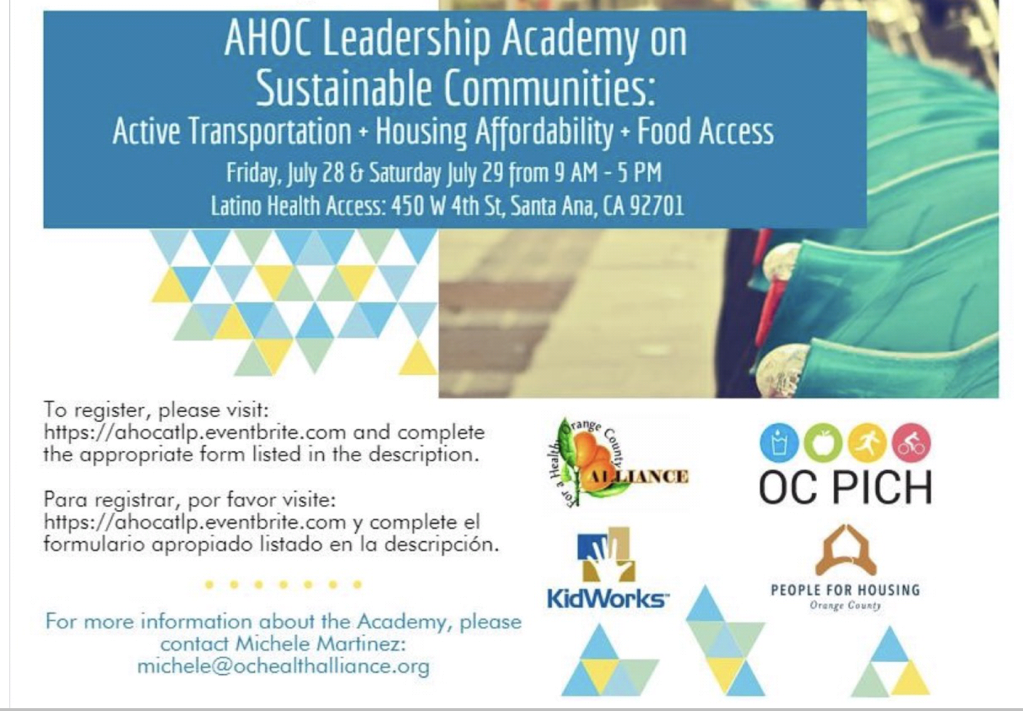 O.C. Summer Leadership Academy Offers Training on Active Transportation, Housing, Food Access