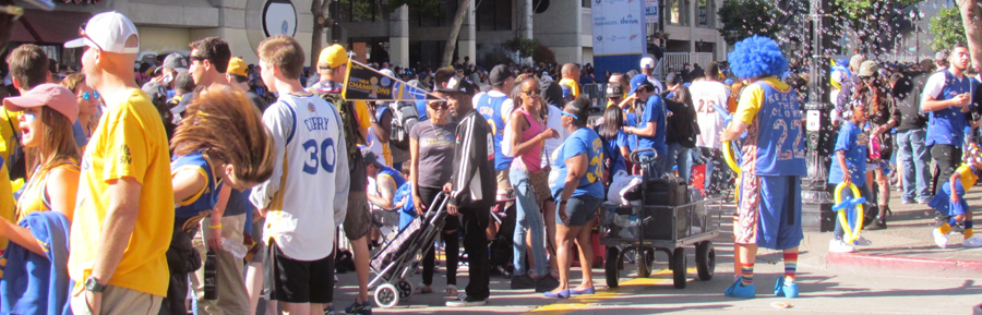 Meanwhile, at street level, there was an ongoing party.
