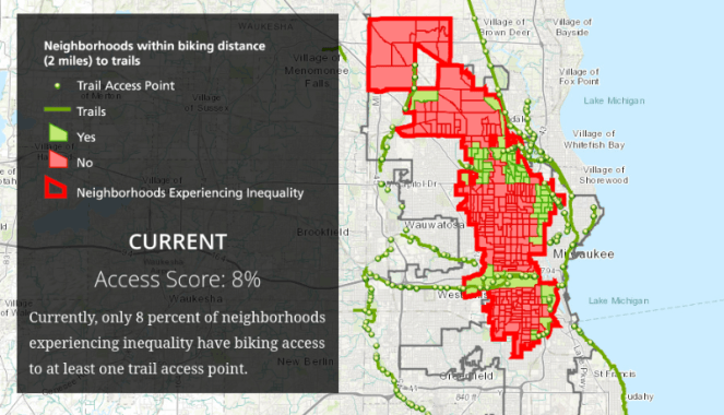 Highlighting the Inequity of Access to Good Bicycling Infrastructure in Milwaukee