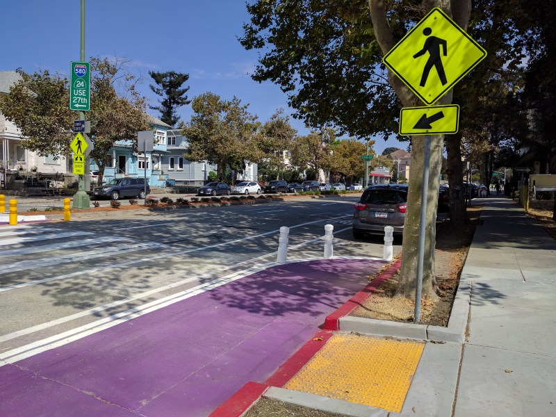 Eyes on the Street: Purple Fix Is in at Oakland Downtown Intersection