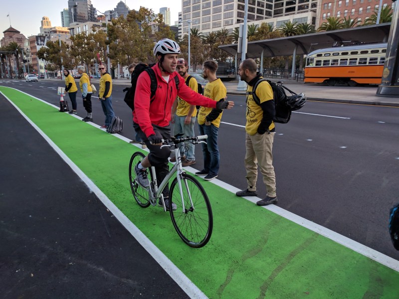 People-Protected Bike Lane on Embarcadero