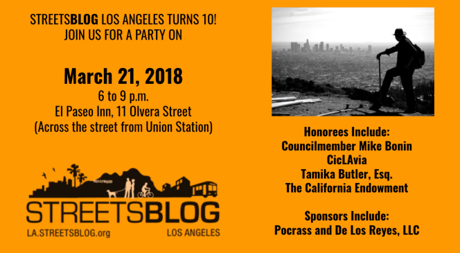Streetsblog L.A.’s 10th Birthday Celebration Logistics: Schedule, Transportation, Parking