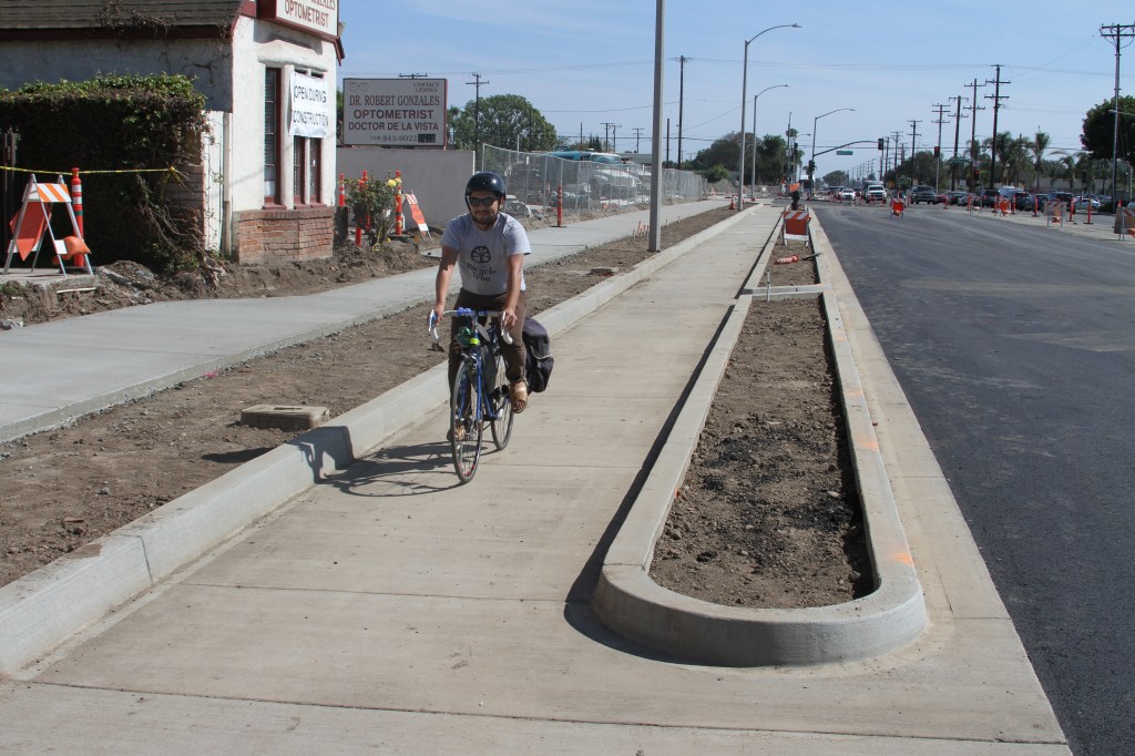 Santa Ana’s First Protected Bike Lane! . . . Is the Result of a Street Widening