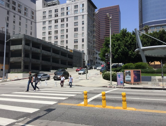 Eyes on the Street: Left Turn Safety Improvements at 4th and Hill in DTLA