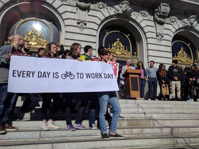 San Francisco Celebrates a Very Political Bike to Work Day 2018