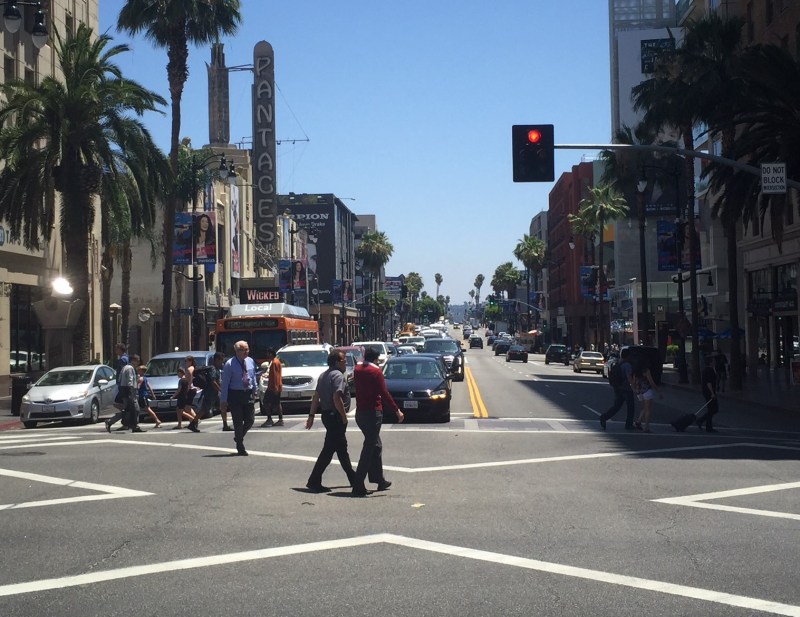 Eyes on the Street: New Scramble Diagonal Crosswalk at Hollywood and Vine