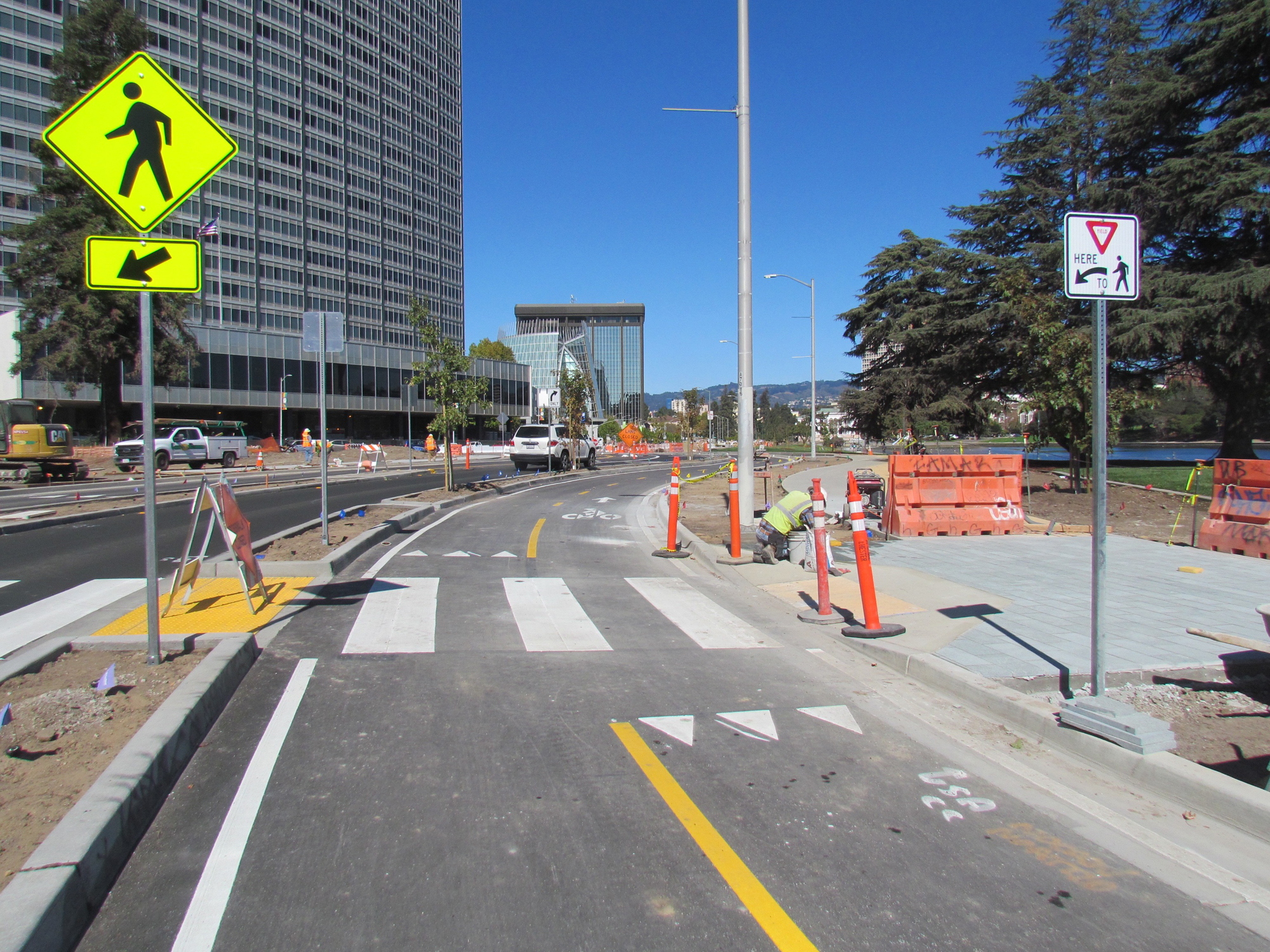 There is still a lot of construction activity in the area.