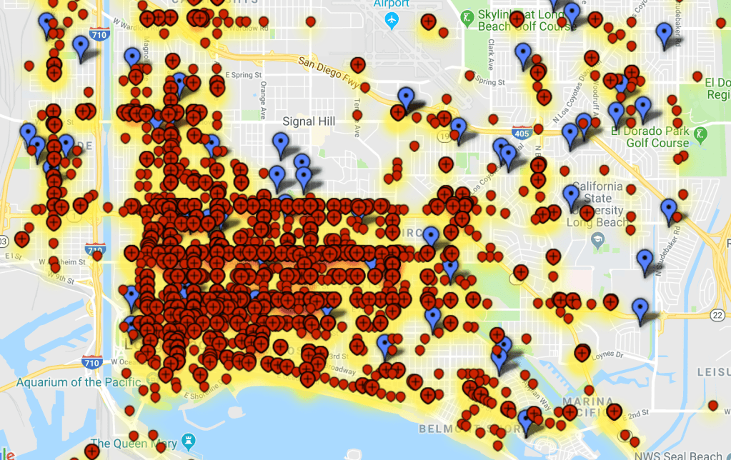 Long Beach Newspaper Maps Pedestrian Deaths