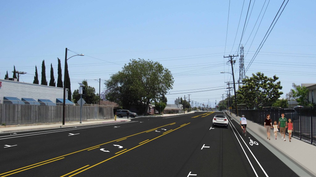 Orange County Plans a Four-Mile Parking-Protected Bike Lane
