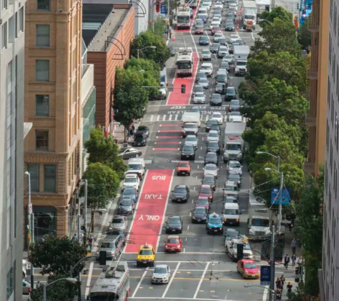 The Magic of Red Painted Bus Lanes