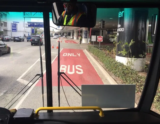 Eyes on the Street: Los Angeles’ First Red Bus-Only Lanes – at LAX