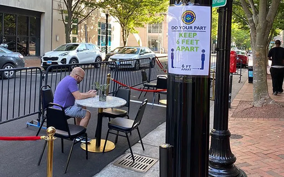 COVID-19 Outdoor Dining Already Squeezing Walkers