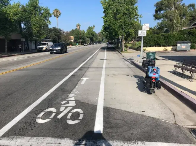 Eyes on the Street: New Bike Lanes Go Up in Sierra Madre, Arcadia