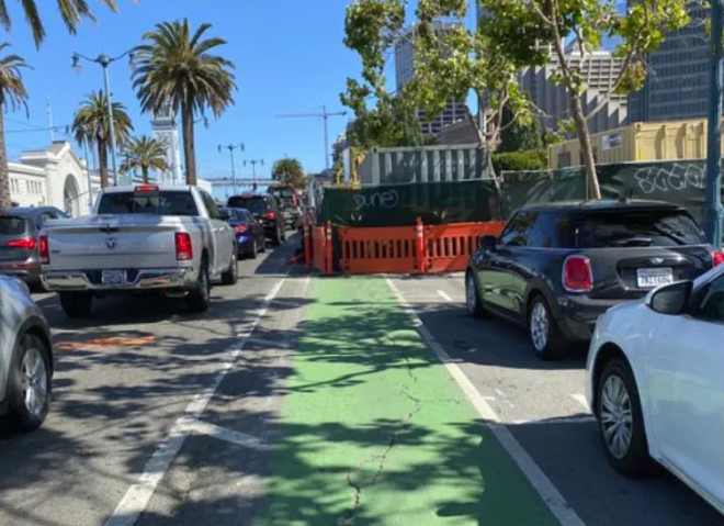 Water Project Crew Endangers Cyclists