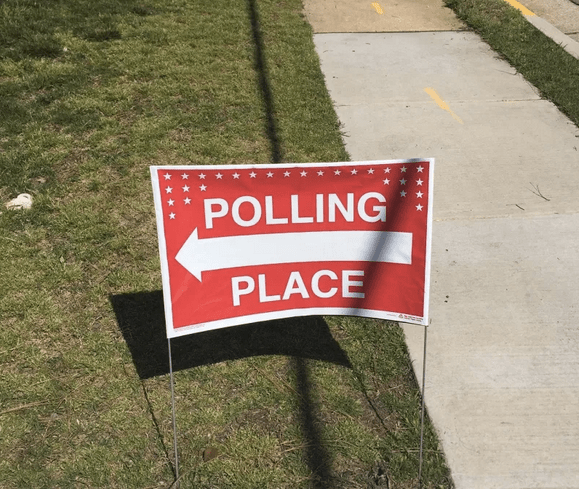 Polling place sign