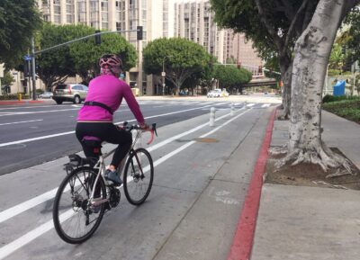 Eyes on the Street: Newly-Protected Bike Lane on Figueroa Street in DTLA