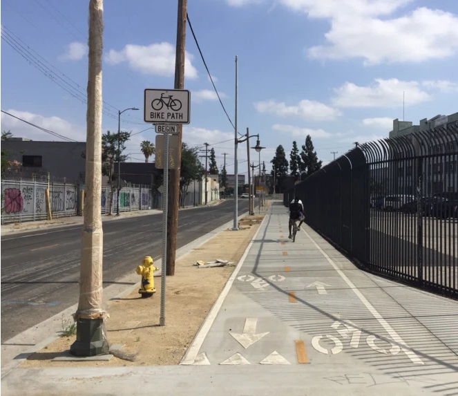 Eyes on the Street: Short New Bike Path in Boyle Heights