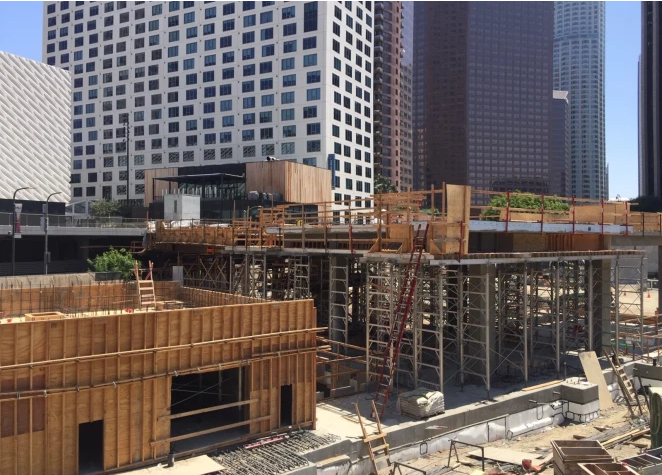 Eyes on the Street: Construction of Pedestrian Bridge in Downtown LA