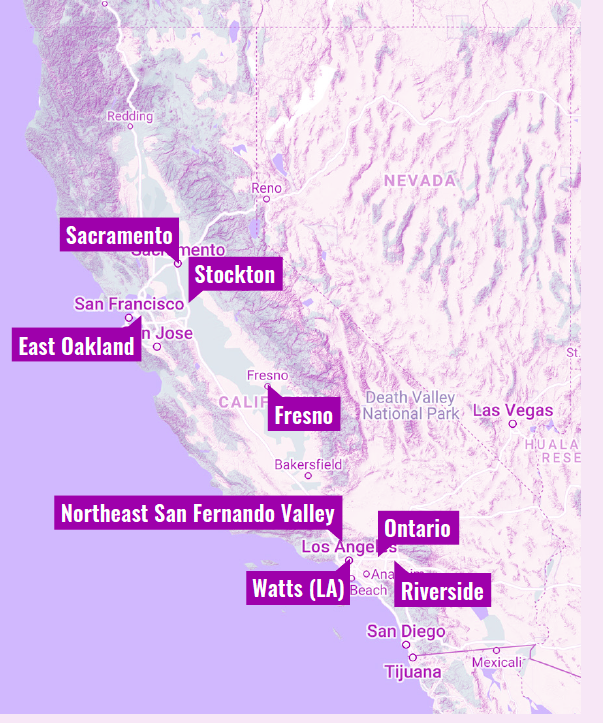 Communities that have received TCC grants