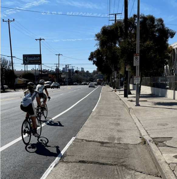 New Bike Lanes on North Figueroa in Cypress Park