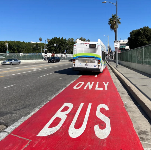 Eyes on the Street: Red Pavement Bus Lane Improvements in Downtown L.A. and East Hollywood