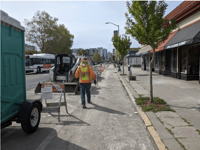 Concrete Coming to Telegraph’s Protected Lanes