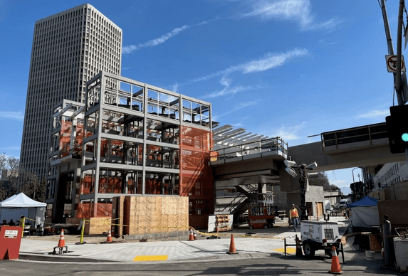 Metro and L.A. Keep Widening Streets at Transit Stations: Regional Connector Grand Avenue Edition