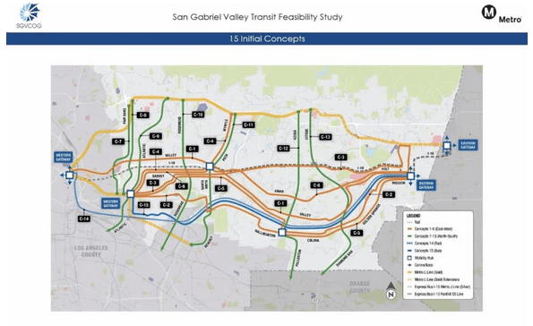 Two Bus Rapid Transit Concepts Announced from SGV’s Transit Feasibility Study