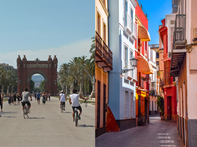 Cycling Through COVID-19: Barcelona and Seville