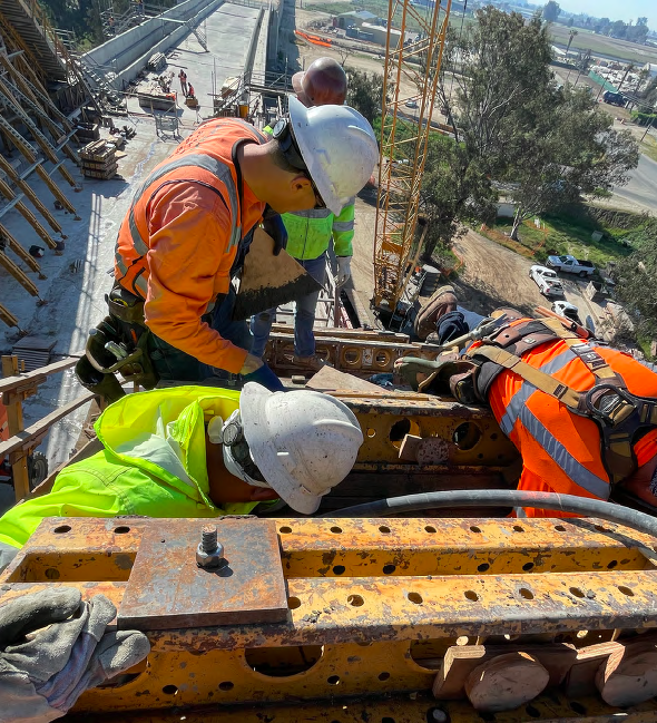 Construction of the Cedar Viaduct. Image: CAHSRA