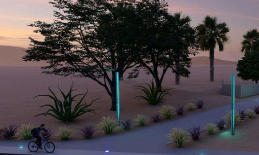 Coachella Valley's Arts & Music Line will connect Quinta, Indio, and Coachella via a lighted bike and pedestrian trail. Image courtesy CTC.