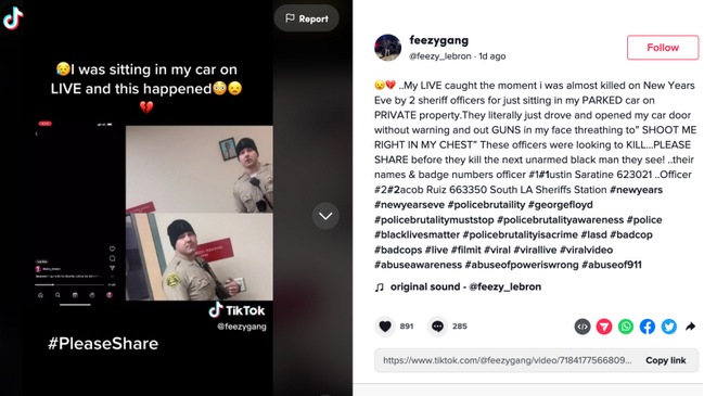 Sheriff’s Deputy Threatens to Shoot L.A. Rapper for Sitting in His Parked Car