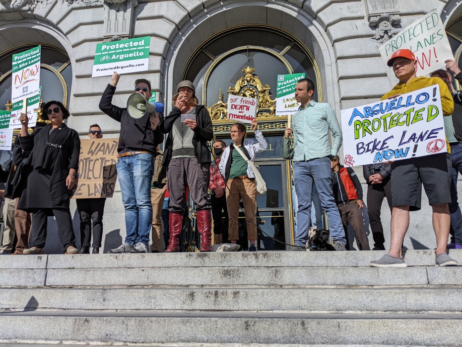 Advocates Demand Protected Bike Lanes on Arguello