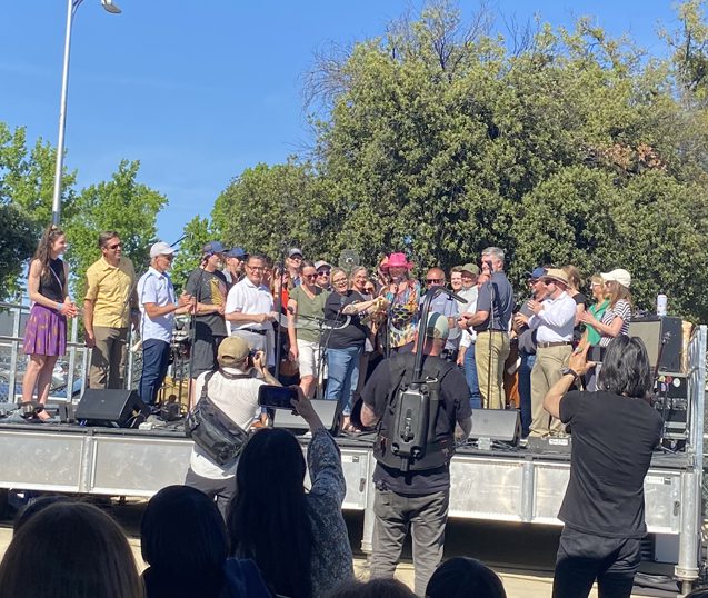 At long last, a ribbon was cut and the Bike Depot launched. Photo: Melanie Curry/Streetsblog