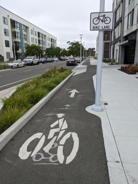 Eyes on the Street: Alameda Point Development First in Bay Area to Do Bike Lanes Right