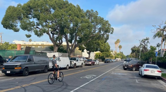 Eyes on the Street: Are L.A.’s Latest Worst Sharrows on Slauson Avenue in Del Rey?