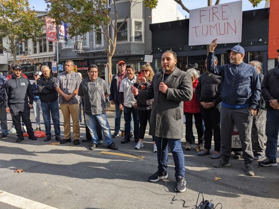 Valencia Merchants Stage Protest in Center-Running Bike Lane