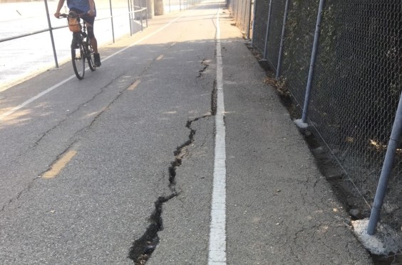 L.A. City Repairing L.A. River Bike Path along Griffith Park