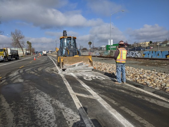Oakland Rips Out Protected Bike Lane on Embarcadero