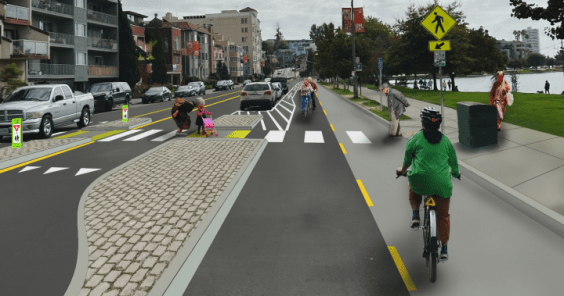 Update on Oakland DOT’s Lakeshore Protected Bike Lane Project