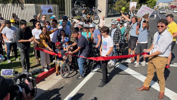 Soto-Martinez, Raman, and LADOT Celebrate Hollywood Boulevard Safety Upgrades