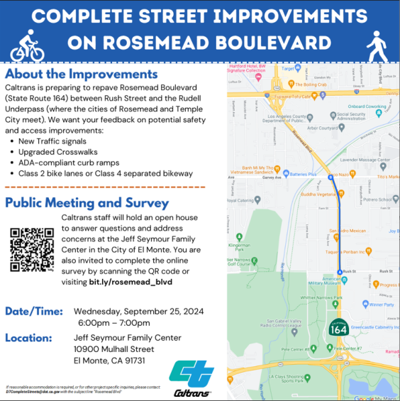 Don’t Get Doored – Rosemead Blvd Bike Lanes Need Your Input