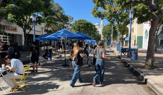 Westwood’s Broxton Avenue Pedestrian Plaza is Open