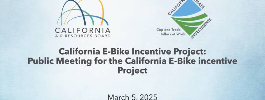 CARB Proposes Changes for E-Bike Incentive Project